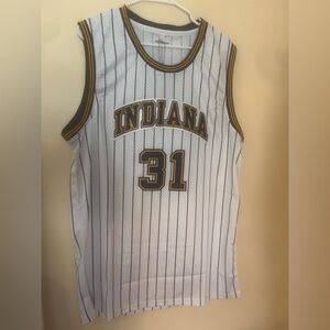embroidered indiana reggie pinstripe basketball jersey